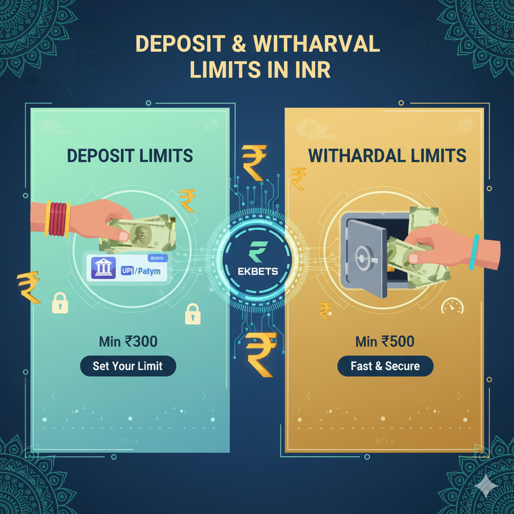 Deposit & withdrawal limits in INR